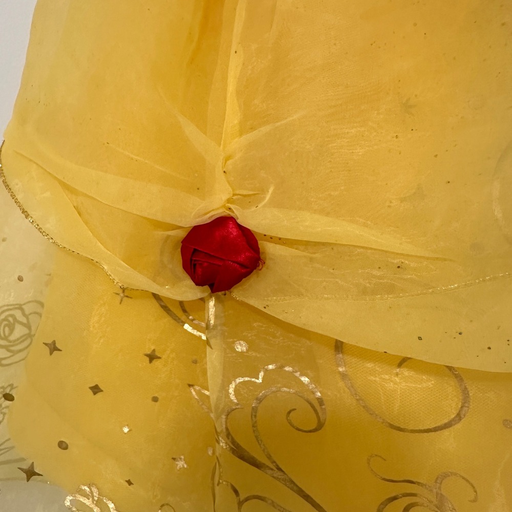 Disney Belle Beauty and the Beast Costume Kids Size 3 Yellow Sequin | Princess - Picture 4 of 10